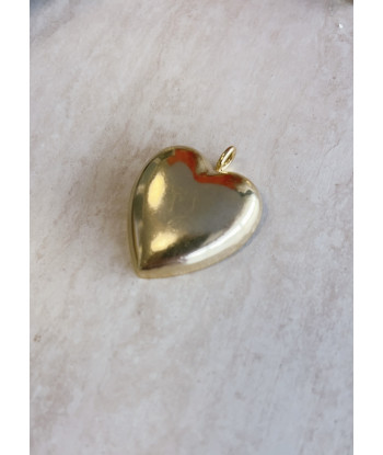 Cuore Bombato in Ottone con Gancio saldato