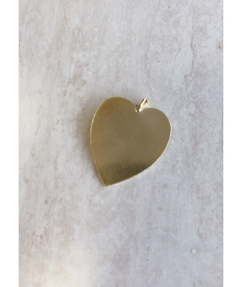 Cuore piatto in ottone con anello