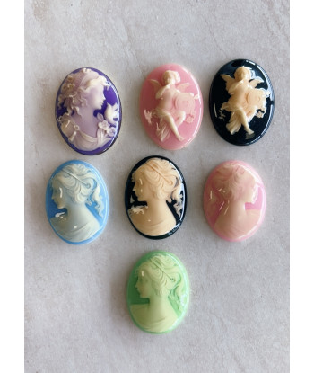 Cammei Ovali Smaltati effetto lente 