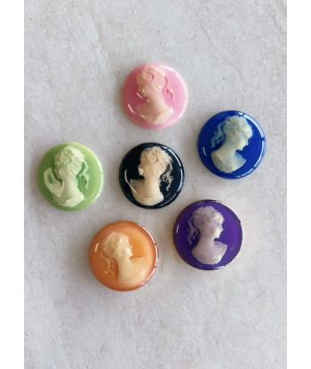 Cammei Tondi Smaltati effetto lente 