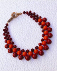 Kit collana Intreccio Rosso acero-arancio e ribes