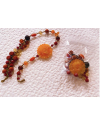 Kit Bracciale Fiore Arancio