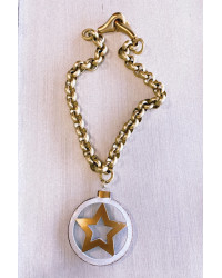 Collana stella e catena rollo’ oro opaco