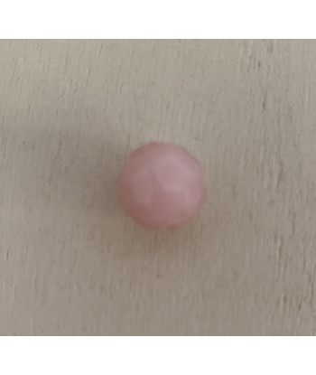Sfera sfaccettata mm 14 - rosa pallido nuvolato